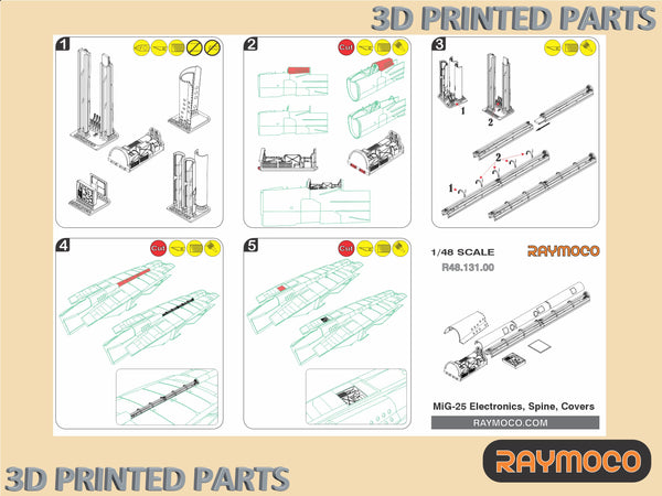 Collection of 4 sets for MiG-25PD for ICM - 1/48 | RC48.106.00