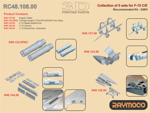 RC48.108.00  1/48 Collection of 5 sets for F-15 C/E. Recommended Kits - GWH