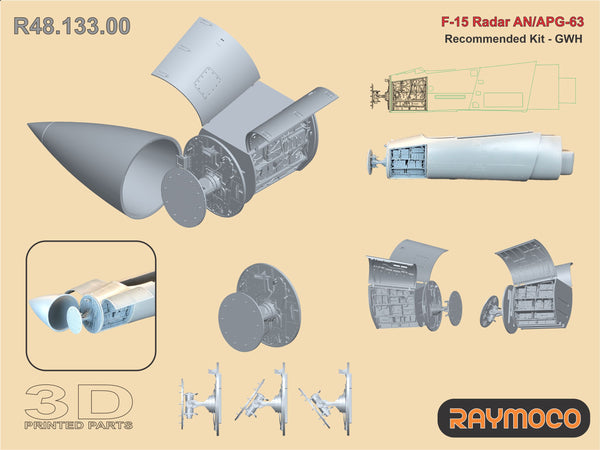 RC48.108.00  1/48 Collection of 5 sets for F-15 C/E. Recommended Kits - GWH