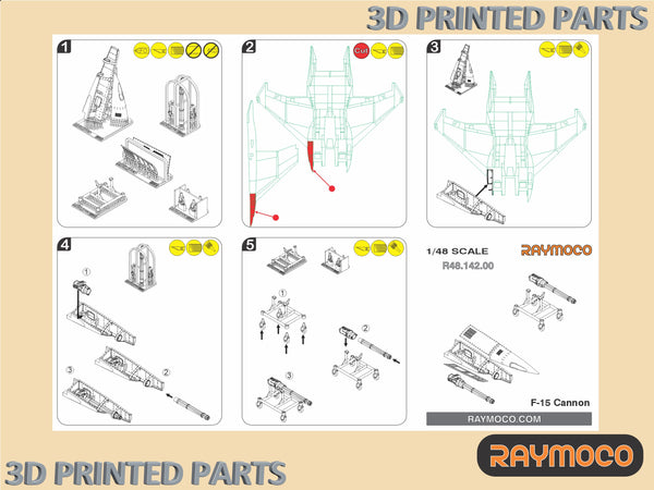 Collection of 5 sets for F-15 C/E for Great Wall Hobby Kit - 1/48 | RC48.108.00