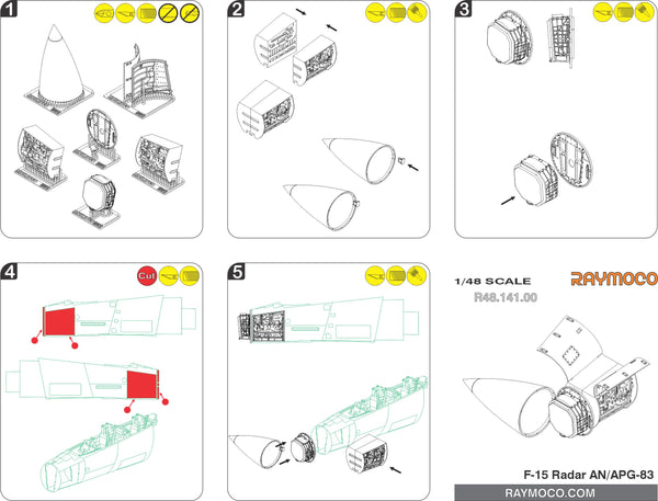 RC48.109.00  1/48 Collection of 5 sets for F-15 C/E. Recommended Kits - GWH