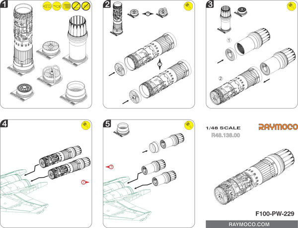 RC48.110.00  1/48 Collection of 5 sets for F-15 I. Recommended Kits - GWH